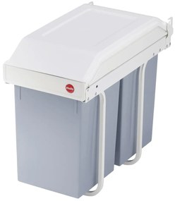 Hailo Odpadkový kôš Multi-Box Duo do kuchynskej skrinky L 2x14 l krémový 3659-001 415438