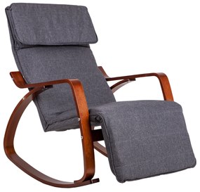 Fínske hojdacie kreslo Goodhome orech/šedá
