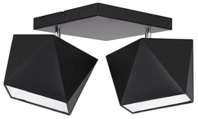 Stropné svietidlo Diamond, 2x textilné tienidlo (mix 6 farieb), (výber z 3 farieb konštrukcie - možnosť polohovania)