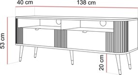 TV stolík KEMAL kašmír 138 cm