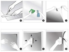 Matná nálepka na sklo s ochranným filmom Ambiance, výška 2 m