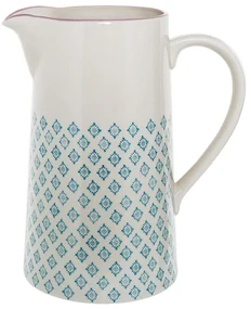 Modro-biely kameninový džbán Bloomingville Patrizia, 2 l