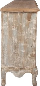 Béžová antik drevená komoda so šulíkmi Chantien - 95*38*90 cm