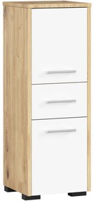 Kúpelňová skrinka Fulgor 2D 1SZ (dub artisan + biela). Akcia -11%. Vlastná spoľahlivá doprava až k Vám domov. 1117563