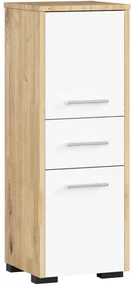 Kúpelňová skrinka Fulgor 2D 1SZ (dub artisan + biela). Akcia -19%. Vlastná spoľahlivá doprava až k Vám domov. 1117563