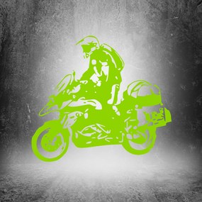 Veselá Stena Samolepka Motorka BMW GS Enduro Farba: zelená, Veľkosť: 40 x 36 cm