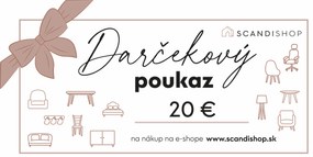 Darčekový poukaz na 20 € Forma poukazu: Elektronický