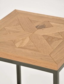 Odkladací stolík Indus 45 cm z masívu dub prírodný/grafit