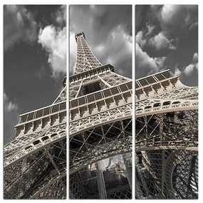 Obraz na plátne - Eiffelova veža - pohľad zdola - štvorec 335FB (105x105 cm)