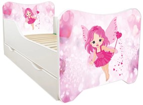 TOP BEDS Detská posteľ Happy Kitty 140x70 Malá Víla so zásuvkou