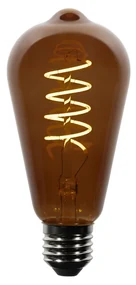 Sada 5 stmievateľných LED žiaroviek E27 ST64 hnedá 4W 100 lm 1800K