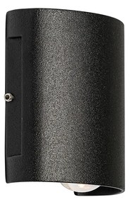 Vonkajšia nástenná lampa čierna vrátane LED 2-svetlo IP54 - Silly