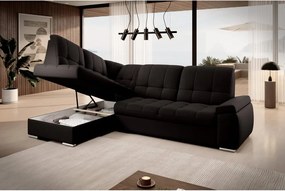 Hnedá rozkladacia/s úložným priestorom rohová pohovka (ľavý roh/do L) Sado – ELTAP