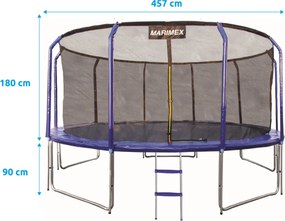 Marimex | Trampolína Marimex Standard 457 cm + vnútorná ochranná sieť + rebrík ZADARMO | 19000084