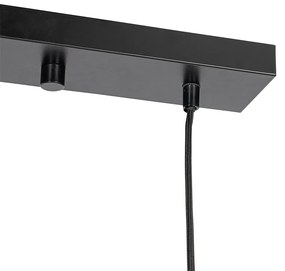 Orientálne závesné svietidlo bambusové 3-svetlo obdĺžnikové - Amira