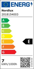 Nordlux Čierna prenosná stojacia LED lampa Sponge 34 6,8W 126cm 2018154003