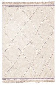 Krémový prateľný ručne tkaný bavlnený koberec 140x200 cm Bereber – Lorena Canals