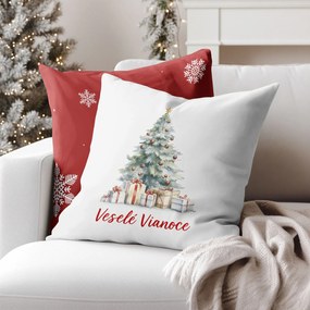 Goldea vianočná dekoračná obliečka na vankúš - vianočný stromček 45 x 45 cm