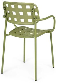 Zelené kovové záhradné stoličky v súprave 4 ks Clover – Bizzotto