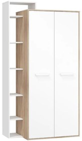 Šatníková skriňa L2D Rio-22 sonoma svetlý/biely