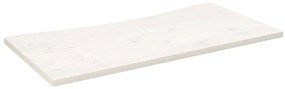 Doska stolíka biela 100x60x2,5 cm masívne borovicové drevo