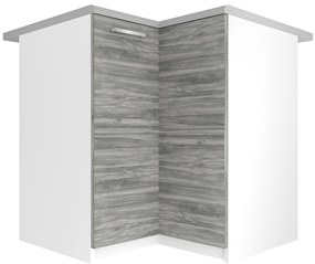 Kuchynská skrinka Belini spodná rohová 90 cm šedý antracit Glamour Wood s pracovnou doskou  TOR SNP90/2/WT/GW1/0/E