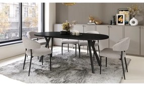 Rozkladací jedálenský stôl ARTUR čierny