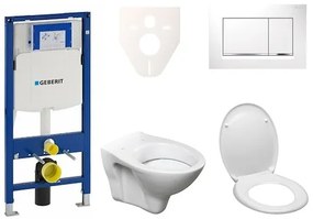 Cenovo zvýhodnený závesný WC set Geberit do ľahkých stien / predstenová montáž + WC S-Line S-line Pro 111.300.00.5ND5