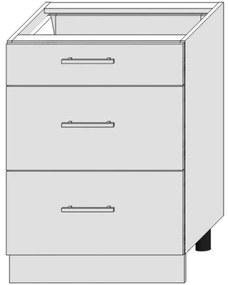 Skrinka do kuchyne Bono D60s/3 Biela Alaska/Biely