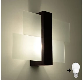 Brilagi - LED Nástenné svietidlo HERA 1xE27/7,5W/230V wenge BG0547