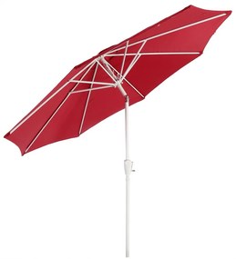 Slnečník N18 Ø 2,7m - polyester/hliník - červená