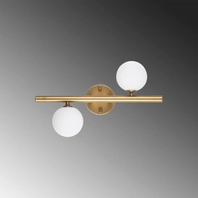 Nástenné svietidlo v zlatej farbe Domino – Opviq lights