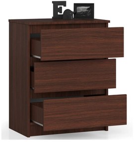 Komoda Kuba 60 cm - 3 zásuvky wenge