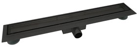 EURO Sprchový podlahový žľab čierny 70 cm - POD DLAŽBU M7004B