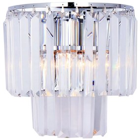 Brilagi - LED Krištáľové nástenné svietidlo MOZART 2xE14/40W/230V lesklý chróm BG0755
