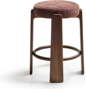 Hnedá/v tmavo prírodnej farbe barová stolička z jaseňového dreva (výška sedadla 65 cm) Granite – Kave Home