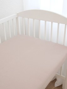Jersey plachta do postieľky s elastanom Deluxe 60 × 120 cm – cappuccino