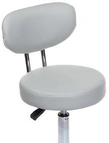 LuxuryForm DESIGN Stolička BERGAMO na strieborné podstave s kolieskami - šedá