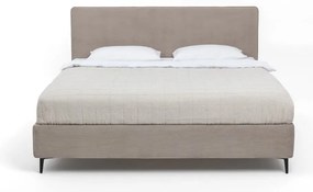 Čalúnená dvojlôžková posteľ taupe s roštom 160x200 cm Noira Slim – Bonami Selection