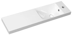 Biele umývadlo z liateho mramoru 80x22 cm Agos – Sapho