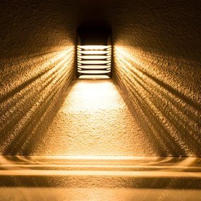 Exteriérové solárne nástenné LED svietidlo Strip, 1x LED 0,12w, čierna