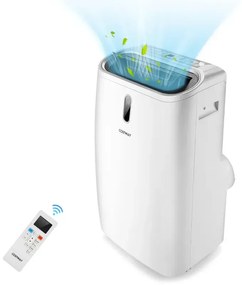 5 v 1 klimatizácia 14000 BTU vykurovanie a chladenie a ventilátor a odvlhčovač vzduchu Prenosná klimatizácia pre 40 ㎡ 44,5 x 39 x 77 cm biela