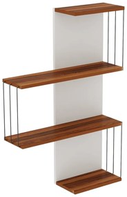 Poschodová polica v dekore borovice v bielej a prírodnej farbe 64 cm Cambel – Kalune Design