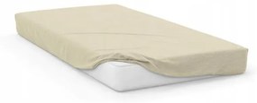 Bavlnené džersejové prestieradlo SOFT 160x200 cm + 25 cm krémové