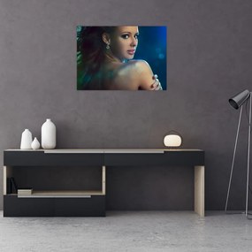 Obraz - Pohľad mladej ženy (70x50 cm)