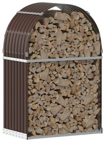 Držiak na polená hnedý 80x45x120 cm pozinkovaná oceľ