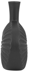 Kamenina Dekoratívna váza 24 Čierna ARWAD Beliani