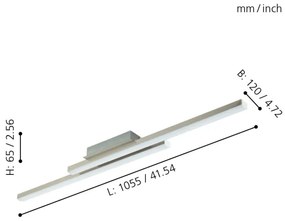 Eglo 97906 - LED RGB Stmievateľný prisadený luster FRAIOLI-C 2xLED/17W/230V