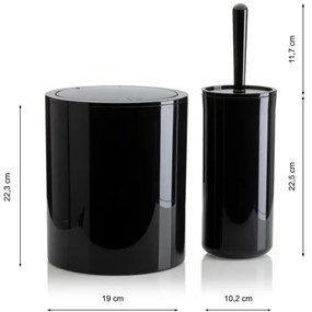 Kúpeľňový set CARMEN 5 ks čierna