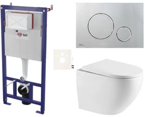 Závesný wc set do ľahkých stien / predstenová SAT SIKOSSREX6771K, 1 ks
